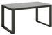 Table extensible 160 à 264 cm gris béton et métal anthracite Likro - Photo n°1