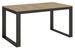 Table extensible 160 à 420 cm bois clair et métal anthracite Likro - Photo n°1