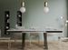 Table extensible 4 à 10 places L 120 à 224 cm blanc et cadre métal gris foncé Tsara - Photo n°2