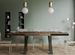 Table extensible 4 à 10 places L 120 à 224 cm bois noyer et cadre métal gris foncé Tsara - Photo n°2