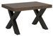 Table extensible 4 à 10 places L 130 à 234 cm bois foncé et pieds métal gris foncé Fario - Photo n°1
