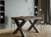 Table extensible 4 à 10 places L 130 à 234 cm bois foncé et pieds métal gris foncé Fario - Photo n°2