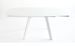 Table extensible 4 à 6 personnes verre teinté blanc et pieds métal blanc Arlan L 130 à 160 cm - Photo n°1