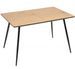 Table extensible 4 à 6 places L 120 à 160 cm bois clair et pieds métal noir Allura - Photo n°1