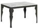 Table extensible 6 à 10 places L 120 à 224 cm blanc effet marbre et pieds gris foncé Patone - Photo n°1