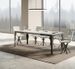 Table extensible 6 à 10 places L 120 à 224 cm bois blanc et pieds gris foncé Patone - Photo n°2