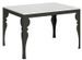 Table extensible 6 à 10 places L 120 à 224 cm bois blanc et pieds gris foncé Patone - Photo n°1