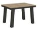 Table extensible 6 à 10 places L 120 à 224 cm bois clair et cadre métal anthracite Bidy - Photo n°1