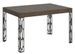 Table extensible 6 à 10 places L 130 à 234 cm bois foncé et pieds métal gris foncé Gisa - Photo n°1