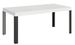Table extensible 6 à 12 places L 160 à 264 cm blanc et pieds métal gris foncé Liva - Photo n°1