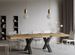 Table extensible 6 à 12 places L 160 à 264 cm bois clair et pieds métal gris foncé Fario - Photo n°2