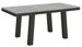 Table extensible 6 à 12 places L 160 à 264 cm gris béton et cadre métal anthracite Bidy - Photo n°1