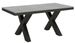 Table extensible 6 à 12 places L 160 à 264 cm gris béton et cadre métal gris foncé Tsara - Photo n°1