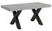 Table extensible 6 à 12 places L 160 à 264 cm gris béton et pieds métal gris foncé Tsara - Photo n°1