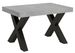 Table extensible 6 à 18 places L 130 à 390 cm gris béton et pieds métal gris foncé Fario - Photo n°1