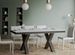 Table extensible 6 à 20 places L 160 à 420 cm blanc et cadre métal gris foncé Tsara - Photo n°3