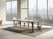 Table extensible 6 à 20 places L 160 à 420 cm blanc et pieds gris foncé Patone - Photo n°3
