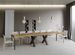 Table extensible 6 à 20 places L 160 à 420 cm bois clair et pieds métal gris foncé Fario - Photo n°3