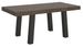 Table extensible 6 à 20 places L 160 à 420 cm bois foncé et pieds métal anthracite Bidy - Photo n°1