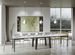 Table extensible 6 à 20 places L 160 à 420 cm effet marbre blanc et cadre métal anthracite Bidy - Photo n°3