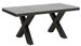 Table extensible 6 à 20 places L 160 à 420 cm gris béton et cadre métal gris foncé Tsara - Photo n°1