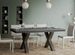 Table extensible 6 à 20 places L 160 à 420 cm gris béton et cadre métal gris foncé Tsara - Photo n°3
