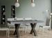 Table extensible 6 à 20 places L 160 à 420 cm gris béton et pieds métal gris foncé Tsara - Photo n°2