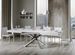 Table extensible 8 à 12 personnes blanc laqué et pieds entrelacés 4 couleurs L 180 à 284 cm Artemis - Photo n°2