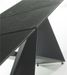 Table extensible 8 à 12 places L 180 à 230 cm verre effet marbre noir et pieds métal noir Matis - Photo n°5
