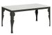 Table extensible 8 à 20 personnes blanc et pieds métal anthracite L 180 à 440 cm Torza - Photo n°1
