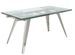 Table extensible Arkia 160/240 cm - Plateau verre trempé et pieds acier chromé - Photo n°1