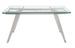 Table extensible Arkia 160/240 cm - Plateau verre trempé et pieds acier chromé - Photo n°3