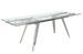 Table extensible Arkia 160/240 cm - Plateau verre trempé et pieds acier chromé - Photo n°5