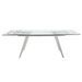 Table extensible Arkia 160/240 cm - Plateau verre trempé et pieds acier chromé - Photo n°9