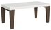 Table extensible blanche et pieds bois noyer 6 à 20 places Kristo 180 à 440 cm - Photo n°1