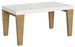 Table extensible blanche et pieds chêne naturel 6 à 20 places Kristo 160 à 420 cm - Photo n°1