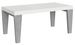 Table extensible blanche et pieds gris béton 6 à 12 personnes Kristo L 180 à 284 cm - Photo n°1