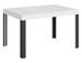Table extensible bois pieds bois et acier anthracite Liva - Photo n°1