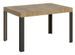 Table extensible bois pieds bois et acier anthracite Liva - Photo n°1