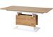 Table extensible bois chêne clair et laqué blanc Yaga 180/230 cm - Photo n°1