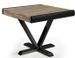 Table extensible bois chêne clair et métal noir Handle 90/180 cm - Photo n°1
