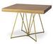Table extensible bois chêne clair et pieds métal doré Neui 90/240 cm - Photo n°1