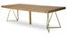 Table extensible bois chêne clair et pieds métal doré Neui 90/240 cm - Photo n°3