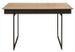 Table extensible bois clair et métal noir Tosa - Photo n°1