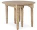 Table ronde extensible bois de chêne naturel BADOU 110/272 - Photo n°1