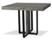 Table extensible bois effet béton et pieds métal noir Tessa 90/240 cm - Photo n°1