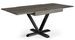 Table extensible bois gris et métal noir Handle 90/180 cm - Photo n°3
