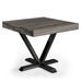 Table extensible bois gris et métal noir Handle 90/180 cm - Photo n°1