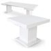 Table extensible bois laqué blanc Klassi 100/250 cm - Photo n°3