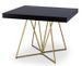 Table extensible bois noir et pieds métal doré Neui 90/240 cm - Photo n°1